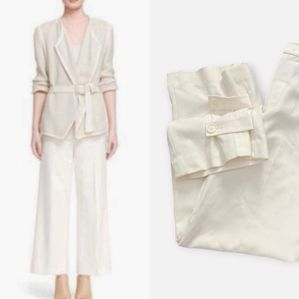 Vince Wide Leg Wool Blend Dress Pants